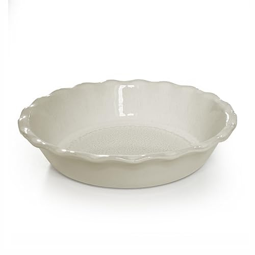 Emile Henry Made In France Limited Edition 175th ANNIVERSARY PIE DISH, PEARL/TAUPE