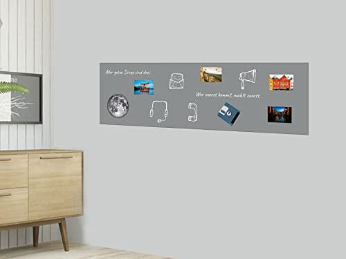 Tafelfolien-Shop | 12 Größen | Magnetfolie Tafelfolie Magnet-Tafel | Farbe: Grau | selbstklebend & magnetisch (150x100cm)