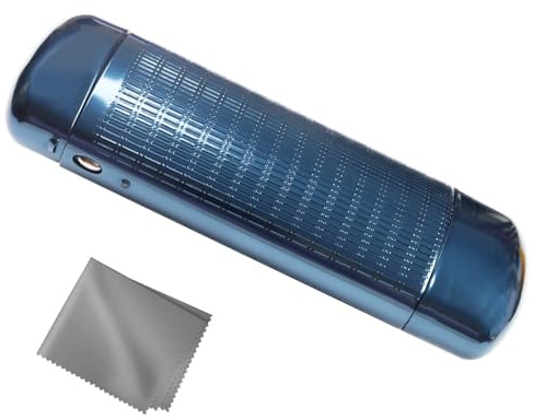 Eyglajdd Leichtes Metall Brillenetui Klein Flach Schmal,Kompaktes Linienstruktur Brillenetui Hardcase Aluminium, Damen und Herren Hartschalen Etui mit Mikrofasertuch für Brillen und Lesebrille