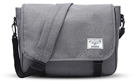 FANDARE Messenger Bag Umhängetasche Schultertasche Laptoprucksäcke Tasche Kuriertasche Polyester Grau