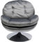 Kare Design Drehsessel Cosy, Grau, Sessel, Polstersessel, Samtoptik, Stahl Fuß, 360 Grad drehbar, Retro Look, 84x81x83 cm (H/B/T)