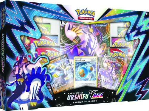Pokémon Vmax Premium-Box Wulaosu – Fließender Stil, Kartenspiel, ab 6 Jahren, für 2 Spieler, über 10 Minuten Spieldauer - Exklusiv bei Amazon