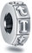 Buchstabe T Abstandshalter Charms, Initial T Alphabet Gummi Stopper Perlen im Retro 925 Sterling Silber, passt Pandora Schlangenkette, personalisiertes Geschenk für Teenager/Reise/Thanksgiving Tag