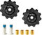 MUQZI Fahrrad Schaltwerk Riemenscheibe, 11T+11T MTB Fahrrad Keramik Lager Stützrad Führungsrolle Sets für Mountainbike Rennrad Schwarz
