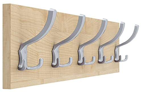AKKE Garderobenleiste Garderobenpaneel Wandgarderobe Wandpaneel Garderobe PVC Pico 15x70 cm ALUMINIUM | AHORN
