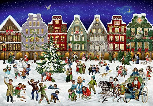Puzzle-Adventskalender: Winterabend in der Stadt