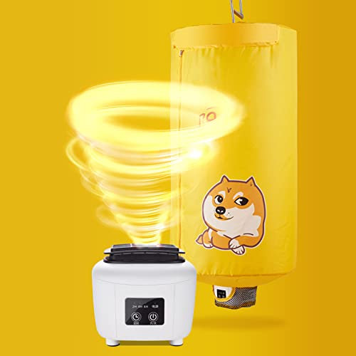 OYhmc Sèche-Linge électrique Jaune, Armoire de séchage à air Chaud pour Linge Humide intérieur en Acier Inoxydable 600 W économe en énergie