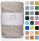 Makromecity, Cotton Macrame Cord 2mm x 195 Yards (590 feet) 2mm Recycled Cotton Crochet Yarn for Macrame Art & Crafts for Wall Hangings, Bags, Underplate, Rug (25 Colors Available) (Latte)