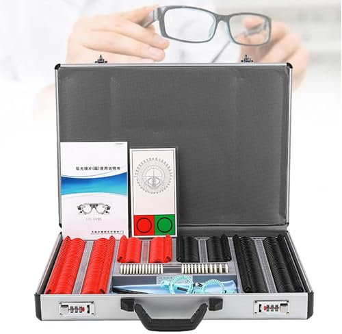 Cashwise 266 Stück Optisches Brillenglas Set mit Qualitätsbrillengestell Brillengestell Brillengestell Sehtest Optische Brillen Optometrie Optische Titan Brillengestell Boxe