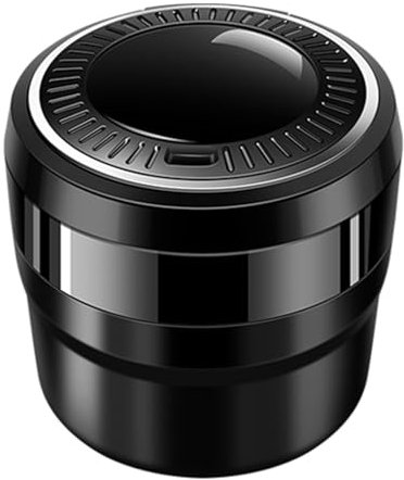 Auto Aschenbecher für Mercedes Benz AMG C Class C Classe C Clase C Klasse C180 C200 C220d C300 C300d C400 C43/C63/C63S Auto Rauchfreien Aschenbecher Mini Mülleimer,Black-7.5 * 6.7CM