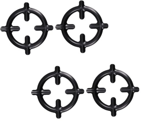 Veemoon 4pcs Iron Pot Stand for Gas Stove Cooker Plate Wok Support Rings Practical Pot Stands for Hob Trivet and Kettle Stove Top Use