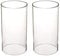 Lot de 2 cylindres en verre sans fond - Diamètre : 8,5 cm - Également comme verre de rechange - Photophore sans fond - 8,5 x 15,2 cm