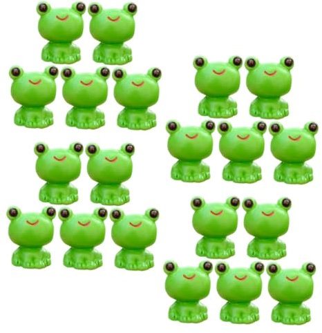 Sosoport 20 Stück Frosch Ornamente Tiere Mini Frösche Outdoor Dekoration Miniaturen Kleine Froschfiguren Frosch Modellier Dekor Party Dekorationen Pflanzgefäß Dekor Frosch Dekor