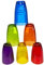 AKITAInk Bicchieri acqua vetro colorati Set 6 Bicchieri, 6 pezzi, Vetro, Multicolore (6 BICCHIERI MODELLO GIADA)