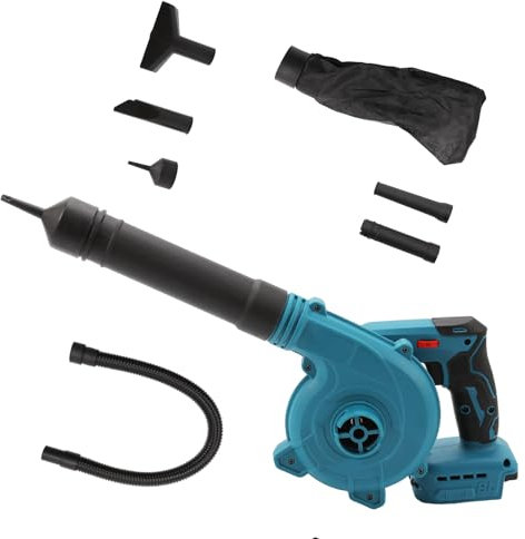 Akku-Laubbläser für Makita akku 18V, Akku-Gebläse mit Bürstenlosem Motor, 6 Drehzahlregelung bis zu 180 MPH, leistungsstark, 6 Zubehörteile, für Rasenpflege Laubblasen