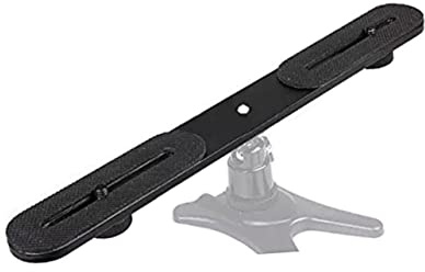 Doppelblitzhalterung für Stativ aus Aluminiumlegierung Schwarz | 1/4-zoll Schraubgewinde, Hot Shoe Aufnahme, für Videoleuchten, Taschenlampen und Kameras