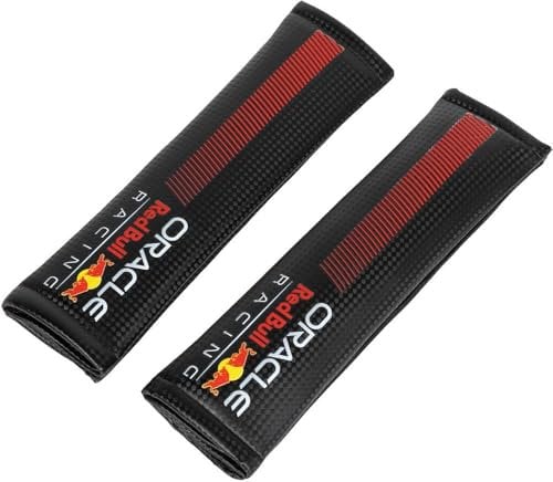 Passacintura RedBull in Fibra di Carbonio - Design Sportivo ed Elegante - Protezione Cinture Auto