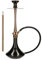 Chicha EL-BADIA® C7 V.2 – 53 cm – Grande Chicha Complète, Vase en Verre Épais, Diffuseur Réversible, Tuyau Silicone & Manche Métal, Foyer – Shisha Luxe Professionnelle (Brown Copper)