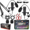 Podcast Equipment Bundle, Audio Interface with Podcast Microphone for Smartphone & PC,All-in-One DJ Mixer,Plug-and-Play,Perfect for Streaming, Singing, YouTube & Gaming