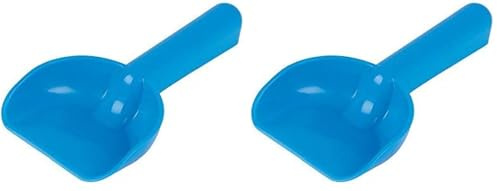 Hape Babyschaufel, Blau - Kinder Sand- und Wasserschaufel für Strand, Sandkasten und Garten, robustes Outdoor Spielzeug, geeignet für Kinder ab 12 Monaten (Packung mit 2)