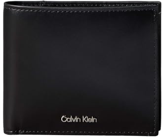 Calvin Klein Men Raised Billfold w/ COINLV04D1163G Wallets, Black, One Size