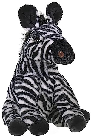 Wild Republic 17637 19378 Plüsch Zebra, Cuddlekins Kuscheltier, Plüschtier, 30 cm, ['Black', 'White']
