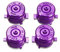 Aluminium Metall mod Kit Hebel Joystick Bullet Buttons für PS4 PS3 Controller Ersatz (lila)