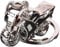 Sportigo® Motorrad Schlüsselanhänger in der Farbe Silber/Bike Motorradfahrer Geschenk Geschenkidee/Schlüssel Anhänger