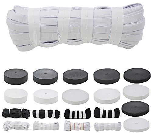 Roban Fashion Gummiband zum nähen 15mm 1,5cm breit 25 Meter Weiß