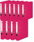 Original Falken 10er Pack Chromocolor Premium-Ordner. Made in Germany. Kunststoffbezug außen und innen 5 cm breit DIN A4 Pastell-Farbe pink Ringordner Aktenordner Briefordner Büroordner