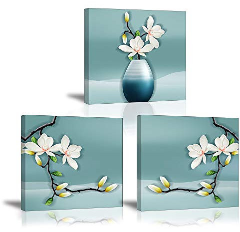 PIY PAINTING Stampe e Quadri su Tela Orchidée élégante, Pianta Fiore Immagine Pittura Tela Wall Art Bel Regalo per Tranquillo Yoga Home Room Decor Regalo di Anniversario 30x30cm 3 unità