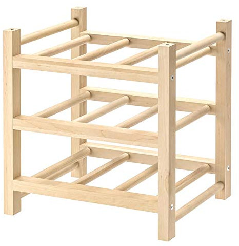 9-Bottle Wine Rack, Solid Wood