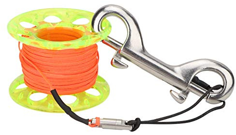 Keenso Tauchen Fingerspule, Tauchboje Kunststoff Fingerspule mit 15m Tauchseil Unterwasserabenteuer Tauchspule Tauchboje Spule