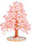 Nupuyai Rosenquarz Kristallbaum Feng Shui Geldbaum Baum des Lebens Edelstein Baum Wire Wrap Trommelsteine Glücksbaum Dekoration