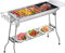 JTKDL Parrilla De Barbacoa Parrilla De Doble Uso Parrilla Plegable Portátil Al Aire Libre,73 * 33.5 * 70CM