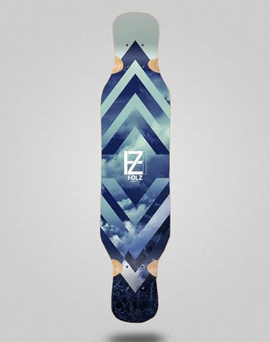 Skate Skateboard Longboard Deck 46x10 Holz Clouds Gram