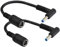 AAOTOKK 90 Degree Tip Laptop Power Cable DC 7.4mm x 5.0mm Female to 4.5mm x3.0mm Male Charging Connector DC Power Converter Cable DC Jack for HP Notebook Adapter Replacement Power Cord(15cm/2Pack)