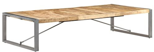 vidaXL Couchtisch 180x90x40 cm Raues Mangoholz