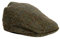 Handgewebter Harris Tweed Herren Schiebermütze Schottenkaro 60-64 cm, Grün , X-Large