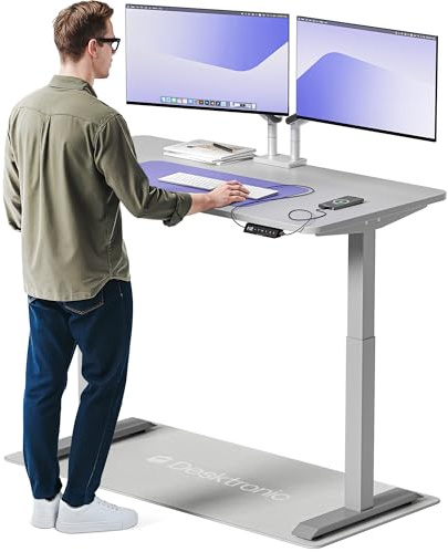 Desktronic Homeone Höhenverstellbarer Schreibtisch 140 × 70 cm – Elektrischer Schreibtisch Mit Zwei Elektrischen Motoren, Touchscreen-Steuerung Und Integrierten USB-a- Und USB-c-ladeanschlüssen