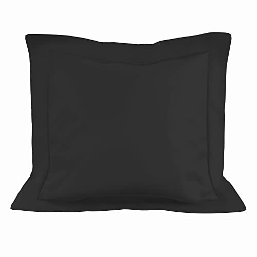 Soleil d'ocre, Taie d'oreiller en Coton 63x63 cm Percale Anthracite