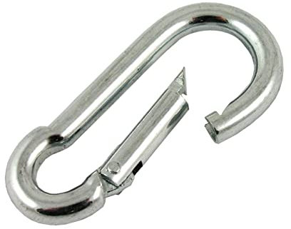 20 Stück Karabinerhaken 4x40mm verzinkt