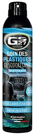 GS27 - Soin des Plastiques Désodorisant Voiture Déocar - Parfum Voiture 100% Français - Voiture Neuve - 300 ML