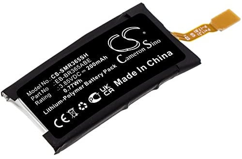 Techtek, batterie compatibile con [Samsung] Gear Fit 2 Pro, SM-R365 sostituisce EB-BR365ABE, per GH43-04770A, Nero
