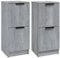 vidaXL 2X Sideboard Kommode Anrichte Schrank Beistellschrank Mehrzweckschrank Standschrank Flurschrank Grau Sonoma 30x30x70cm Holzwerkstoff