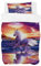 Zomer Bettwäsche Set 135x200 cm 2teilig Bettbezug Mikrofaser Bettwäsche Deckenbezug mit Wolke Weißes Pferd Motiv - 1 Flauschige Bettdeckenbezug und 1 Kissenbezug 80x80cm