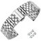 HEYOZURY Edelstahlarmband für Uhr,Metall Uhrenarmbänder Geeignet Ersatzband Armbänder für Damen&Herren,12mm 14mm 16mm 18mm 19mm 20mm 21mm 22mm 24mm Edelstahl Uhrenarmbänder