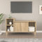 FIRBNUS Mueble para TV Madera contrachapada Roble Sonoma Muebles De Salon Mueble Salon Moderno Mueble TV Madera Mueble Television Mueble TV Industrial 100x35x55 cm con Compartimentos