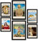 Nacnic Poster 6 set of Salvador Dali Sammlung von Kunstwerken, Dekorative Bilder für Ihr Wohnzimmer, Schlafzimmer, Zuhause. Wandkunst-Drucke. A4 and A3 with Black Frames