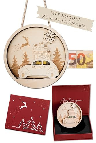 JoliCoon Geldgeschenk Weihnachten - Geldgeschenke zu Weihnachten Geld - Weihnachtliche Geldgeschenke